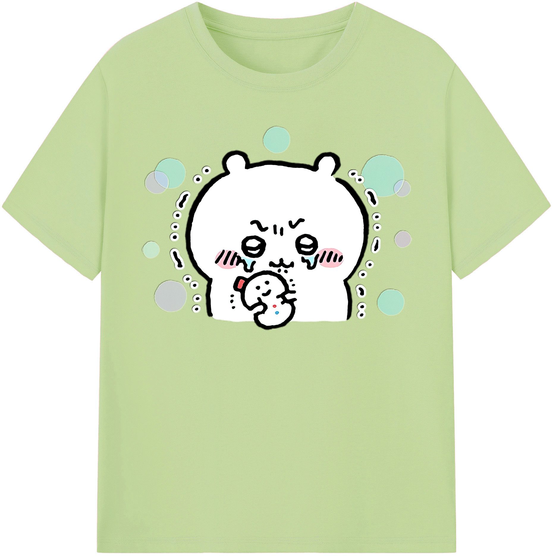 （画像用） ちいかわ ちいかわ Chii-kawa chiikawa 綿100％半袖Tシャツ（フロントプリント）